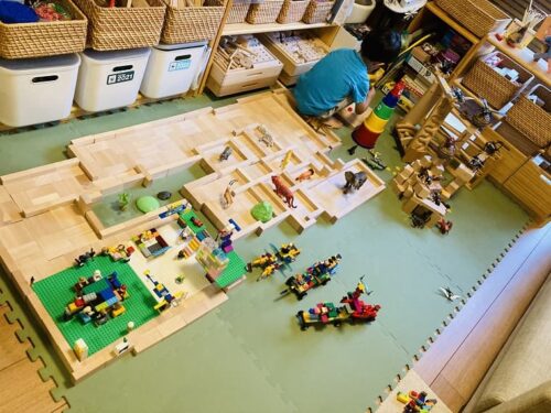4歳積み木とLEGOで創造の世界